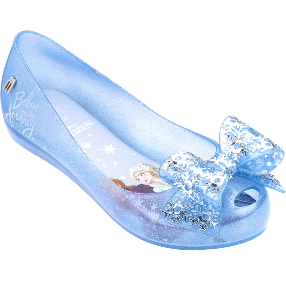 Mini Melissa Disney Frozen flats Little Girl Size 2 **GREAT CONDITION,LIKE NEW**